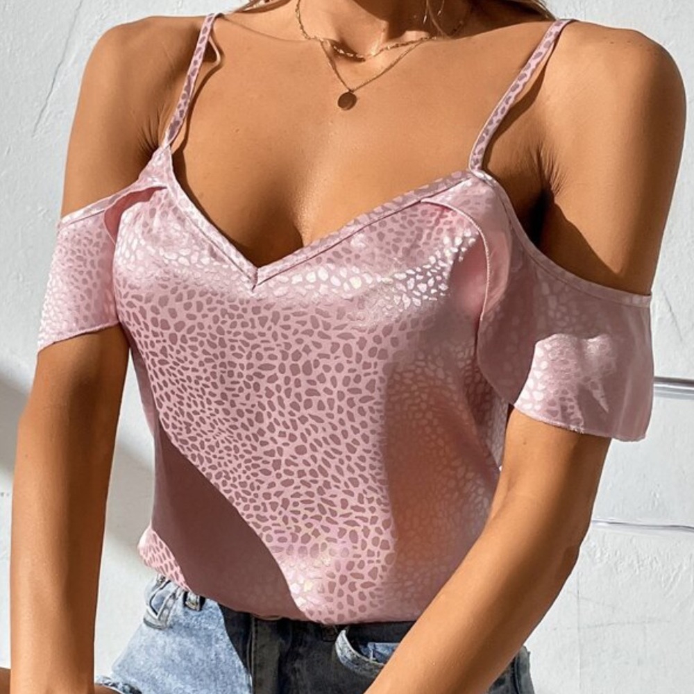 Pink Cold Shoulder Top (L)
